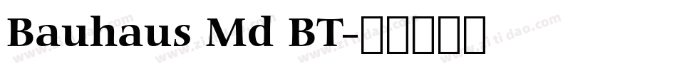 Bauhaus Md BT字体转换